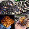 Perle di pietra di fiamma di yooperlite naturale sciolte di gemella di feldspato di sodolite rotondi per gioielli che producono accessori braccialetti fai -da -te