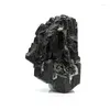 Dekoracyjne figurki Naturalne czarne okazy turmalinowe rudy minerałowy kryształowy khan parowiec domowy kamień 31