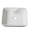 White Ceramic Washbasin Bathroom Sink Countertop Semi-embedded Square Wash Basin Balcony Semi-Counter Sinks With Faucet Drain