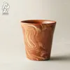 Tazze in stile giapponese tazza di caffè fatta a mano contorta twitthed ceramic ceramic tè semplice coppia di coppie di case