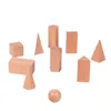 Big Geometry Block Forme cognitive Toys 3D Bricks Wood Stamping Montessori Learning Educational Game Math Toy pour les enfants