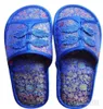 Chinese knoop Silk Satin Women039S Home Slippers Indoor Rubberen Bottom Ladies Slipper 1PAIR6329096