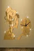 2016 New Wall Clock Clocks Horloge Watch 거실 쿼츠 바늘 홈 장식 3D DIY 미러 스티커 TY20019326572