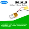 501015 50MAH بطارية البوليمر الليثيوم القابلة لإعادة شحنها لـ MP3 MP4 MP5 TWS Bluetooth Hearth Aid GPS Tracker Counter
