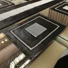 Table noire coureuse aire-t-oreiller luxueuse serviette en strass modernes coureuse de table de table de table douce de mariage à la maison douce décor