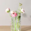 Vase Nordic Style Clear Glass Vase Flower Tube Ardence装飾透明な水耕植物ホームルームの装飾