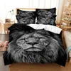 Dropship Lion, Tiger Muster Bett Sets Cover Kids, Twin Full Queen Kingsize -Schlafzimmer Set Home Textile Housse de Couette 100% heiß