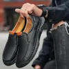 Casual Shoes Mens Loafers 2024 Genuine Leather For Men Business All-match Slip On Male Comfortable Driving Shoe