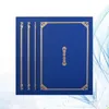 4 PCS Black Folder Award Certyfikat Uchwyt spersonalizowany folder Dokument Dyploma Navy Blue Covers Paper