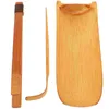 Ensembles de voiles de thé Bamboo Wood Chinese Tea Scoop Scoop Accessoires Matcha Spoon Cérémonie