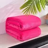 Blankets Solid Color Durable Winter Soft Warm Fleece Flannel Blanket Rectangle Warm Blanket Double Side for Office Winter Home