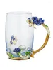 Wijnglazen bruiloft geschenk glazuur glas 320 ml 350 ml Water Cup Flower Tea Cups Huishoudelijke set Coffee Mok bier