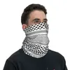 Scarves Palestinian Kufiya - Black Upper Stripes Pattern Bandana Neck Cover Printed Wrap Scarf Multi-use FaceMask Hiking Fishing