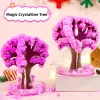 Magiczne uprawy papieru choinki kryształowe drzewa kwitną zabawki