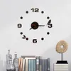 3D светящиеся настенные наклейки с часами DIY Digital Clock Reloj de Pared Quartz иглы Horloge Современный дизайн