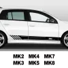 For VW Volkswagen Golf MK4 MK5 MK6 MK7 2 3 4 5 6 7 MK2 MK3 MK8 Car Waist Line Skirt Stripes Stickers Auto Door Decor Accessories