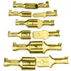 2.8mm 4.8mm 6.3mm Plug Spring Female and Male Crimp Terminal Gold Brass/Silver Car Speaker Electric Wire Connectors Set