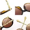 Outdoor Eyewear Vintage Round Frame Sunglasses Gradient Colorful Trendy Fashion Women Female Brand Designer Shades For Ladie