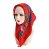 Blankets Russian Scarf Ethnic Handkerchief Shawl Headscarf Women Luxury Square Ukrainian Floral Wedding Party Folk Blanket