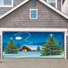 Dekorativa blommor Graduation Party Decorations 2024 5 x 6,7 ft Holy Night Christmas Outdoor Garage Door Banner Red Blue of the Nativit