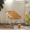 Ins stil vikbar stol koreansk enkel kreativ akrylstol designer fritidsstol kafé