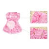 Dog Apparel Lace Flower Dress Gauze Skirt Pet Cat Dresses - Size S (Random Color)