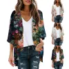 Boho Floral Print Swimsuit прикрывает легкую блузку Sarong Cardigan Tops 2023 Женские бикини