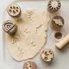 Montessori Wooden Play Pâte Stampers Tools Météo Insectes Nature Tampons de la nature