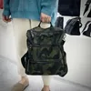 Bolsas escolares Camuflagem coreana Backpack Moda de nylon de nylon de moda de grande capacidade Bagpack de viagens unissex preto mochila