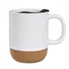 Tasses 280 ml tasse créative de tasse de café pour femmes avec couvercle de liège isolation isolant eau potage laitier petit déjeuner