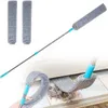 Brosse à poussière de nettoyage d'écart rétractable avec couvercle en tissu Microfiber Maid Swatter Catcher Patcher pour outils de nettoyage de cuisine à domicile