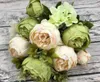 Decorative Flowers Stock 35cm Charming Artificial Silk Rose Flower Home Wedding Decoration Party Decor Blossom Peony Bloom