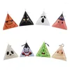 Gift Wrap 12pcs Halloween Triangular Packaging Box Candy Ghost Funny Folding Carton Decoration Supplies