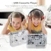 Radioradiouppsättning för Home Portable USB Cassette Player Transparent Cassette Tape Player USB Cassette Capture med USB2.0 Port Walkman