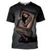 Skönhet kroppskonst sexig 3d harajuku tryck herr t-shirt gata populärt hip hop runda hals kort ärm t-shirt överdimensionerad topp