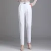 Suoversiz Elegant High Taille Solid Anklelength Pants Office Ladies Skinny Chic Trousers Vrouw Casual Fashion Women 240411