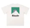 Designers Mens Rhude broderie t-shirts for Summer Mens Tops Women Shirt 100% coton Hip Hop Rock T-shirt