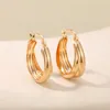 Boucles d'oreilles en peluche réelle pure 18k jaune or femelles