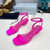 Kleding schoenen elegant hoge hak sandalen zomer satijnen materiaal topdelly vakmanschap vrouwelijk verschijnen wit square square teen damespompen