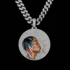 Anpassad 3D Emaljhänge Hip Hop Picture Jewelry 925 Silver Gold VVS Photo Pendant Necklace Ice Out Memory Pendant