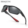 Zenottische Sport polarisierte Sonnenbrille Männer Rechteck fahren Sonnenbrille UV 400 HD Schutzbrille gelbes Objektiv Nachtsicht Brillen 240408