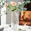 Glasvase unregelmäßige Textur klares Glasflaschenblüte Arrangement Hydroponic Accessoires Terrarium Wohnzimmer Dekoration