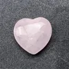 Figurine decorative al quarzo rosa amare il cuore a forma di guarigione agata di gemtina di gemme di gemma naturale per le pietre per l'ansia allevia 40 mm