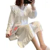 Women's Sleepwear 250628005Spring Autumn Women Nightdress Long Sleeve Cute Home Nightwear Service Sleep Tops Night Gown
