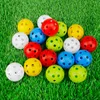 24Pcs/Bag 42MM Multicolor Plastic Golf Training Balls Airflow Hollow Golf Ball Indoor Ourdoor Plastic Ball