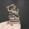 Halskette Ohrringe Set Messing Manjushri Tabletop Ornamente Religiöse Angebote Buddha Statuen Avalokitesvara Handicrafts Kupferskulpturen