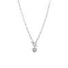 Colliers pendants 925 Collier en argent sterling pour les femmes à la mode élégante vintage brillant amour coeur ot boucle conception de bijoux en gros