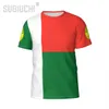 Numéro de nom personnalisé Madagascar Flag Emblem 3D T-shirts pour hommes femmes Tees Jersey Team Vêtements de football Fans de football T-shirt