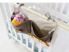 Baby PlayPen Hanging Sac Sac de rangement de chevet Organisateur de berceau bébé pour lit Bunk Bed Rails Toy Diaper Pockets Lit