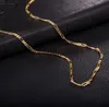 Selling Necklace Mens Figaro Chain 2MM 470MM Necklaces Chains 18k Yellow GoldRose Gold Plated Worldwide Fashion Jewerly Cahin8663694